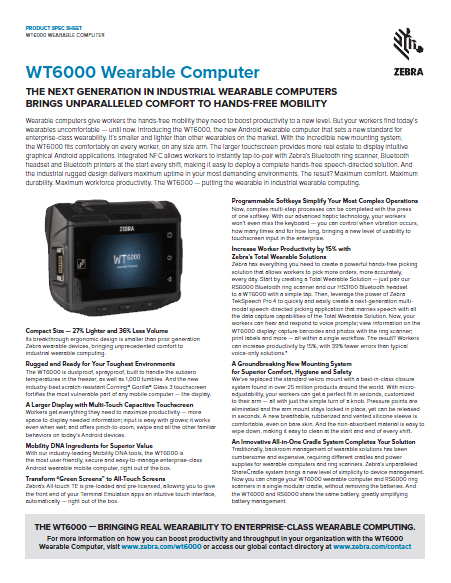 WT6000 Wearable Computer